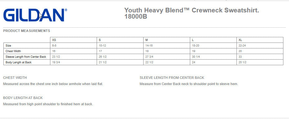 TUVA - Youth Crew neck Sweatshirt - 18000B