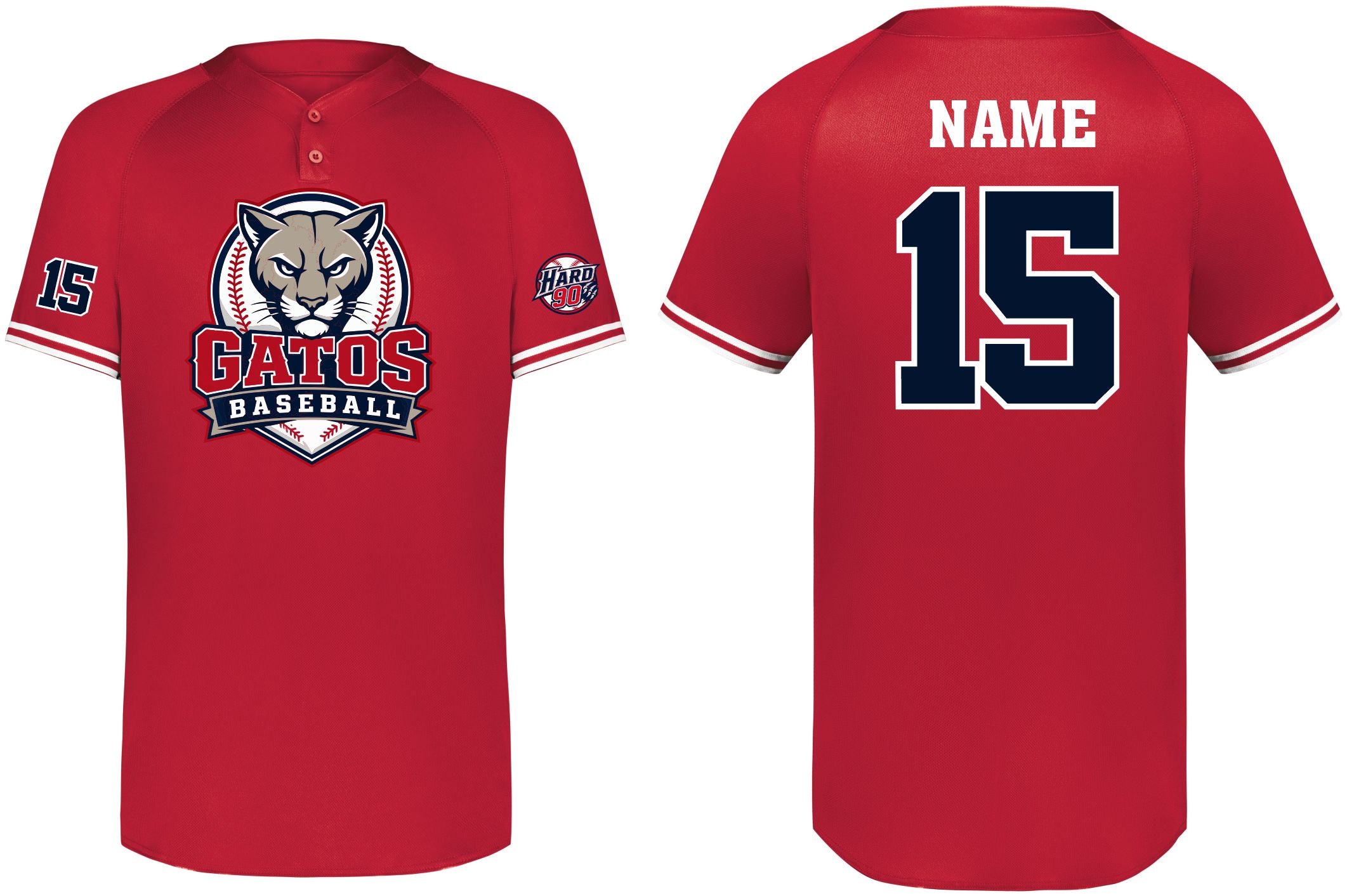 Sahuaro Baseball- Gatos Baseball 2 button jersey