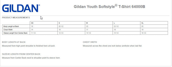 TUVA - Youth Gildan Softstyle 64000B