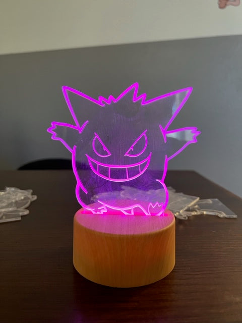 LED Light Stand with Acrylic Cut-out