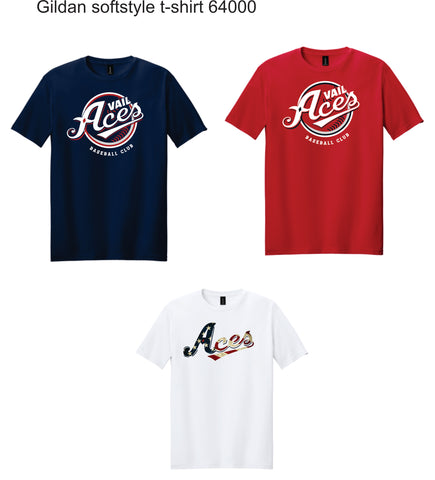 Vail Aces gildan softstyle t-shirt 64000
