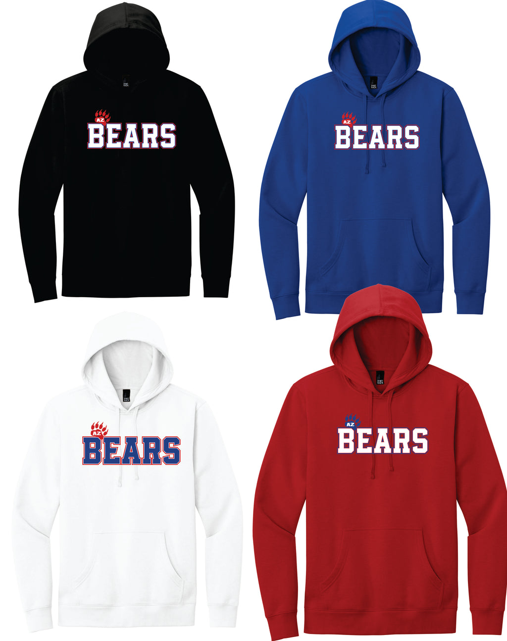 AZ Bears - District Unisex Hoodie DT6100 or DT6150