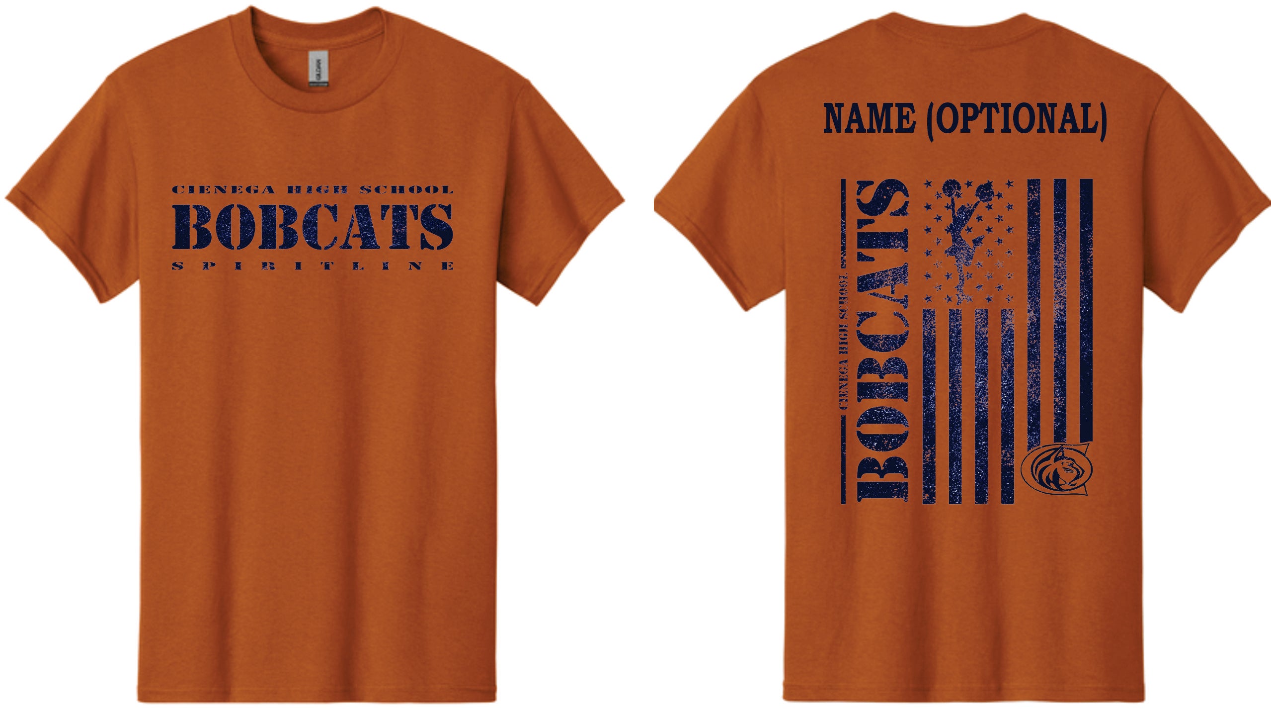 Cienega Spiritline - Burnt Orange flag design Adult and Youth Cotton Shirt