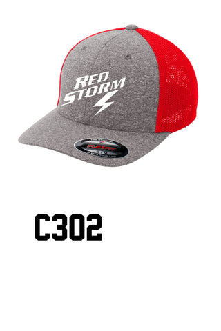 Red Storm -C302 Flexfit ® Melange Mesh Back Trucker Cap