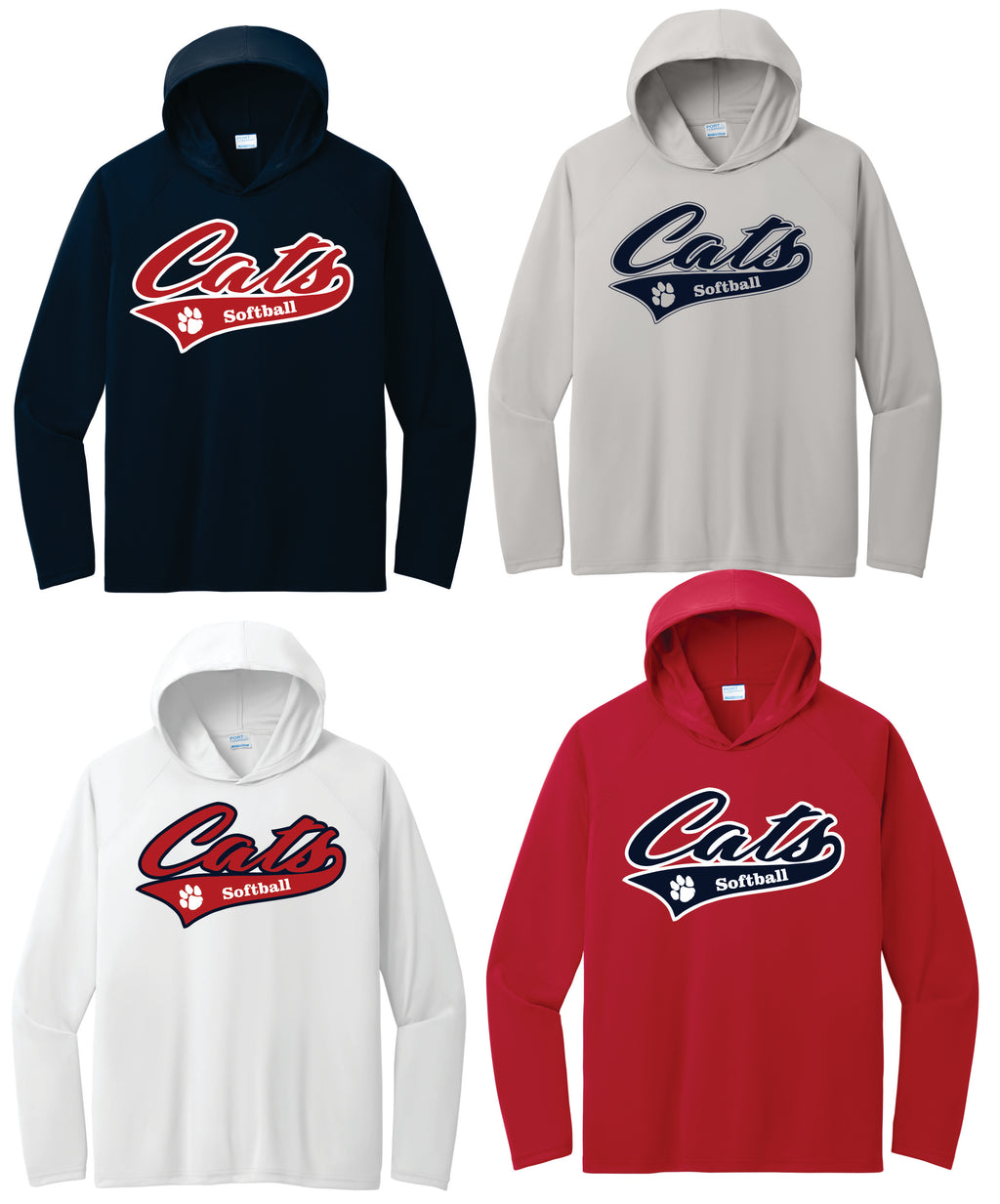 Cats - UV hooded long sleeve Tee - PC380H