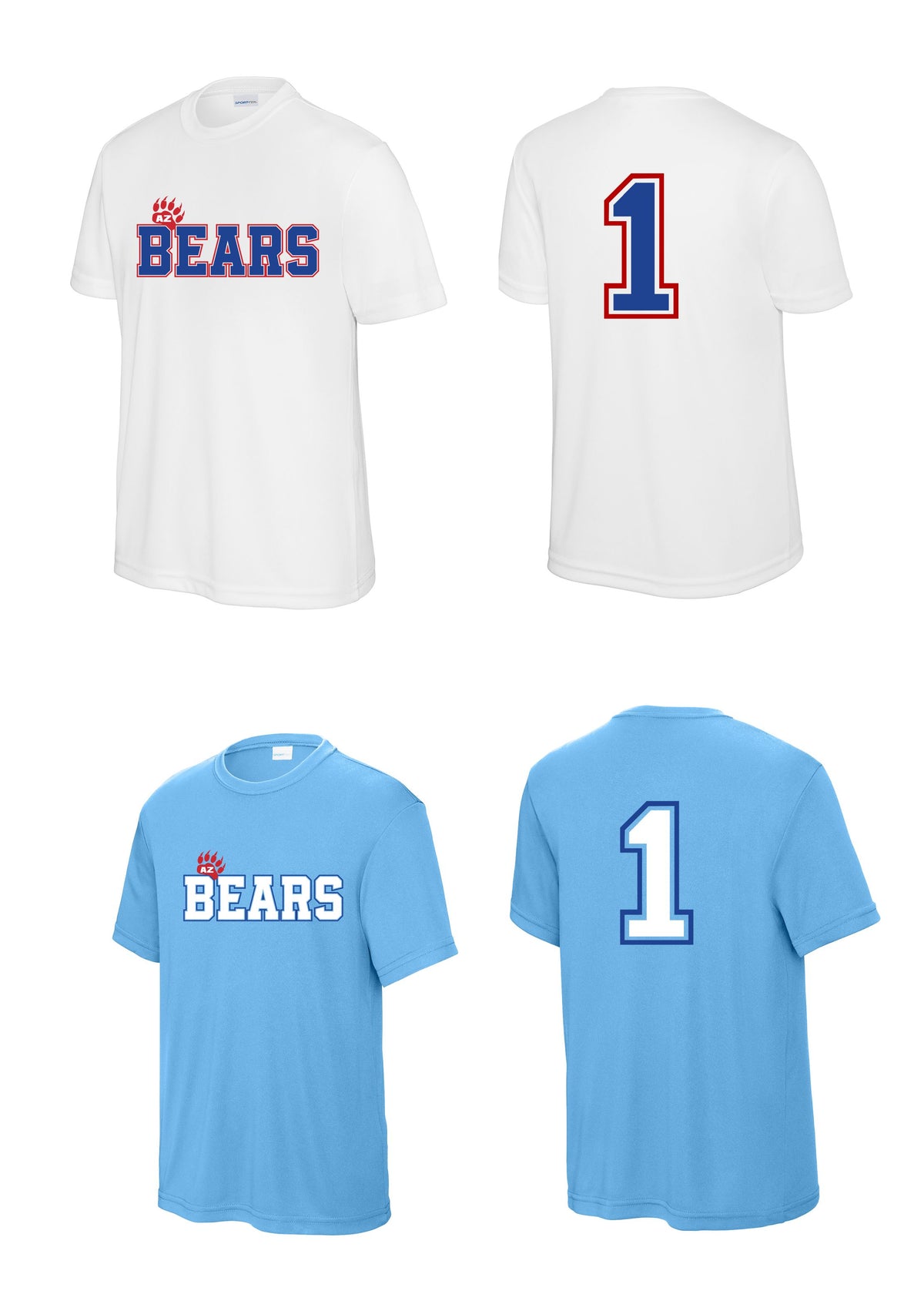 AZ BearsDri-fit  Columbia and White practice