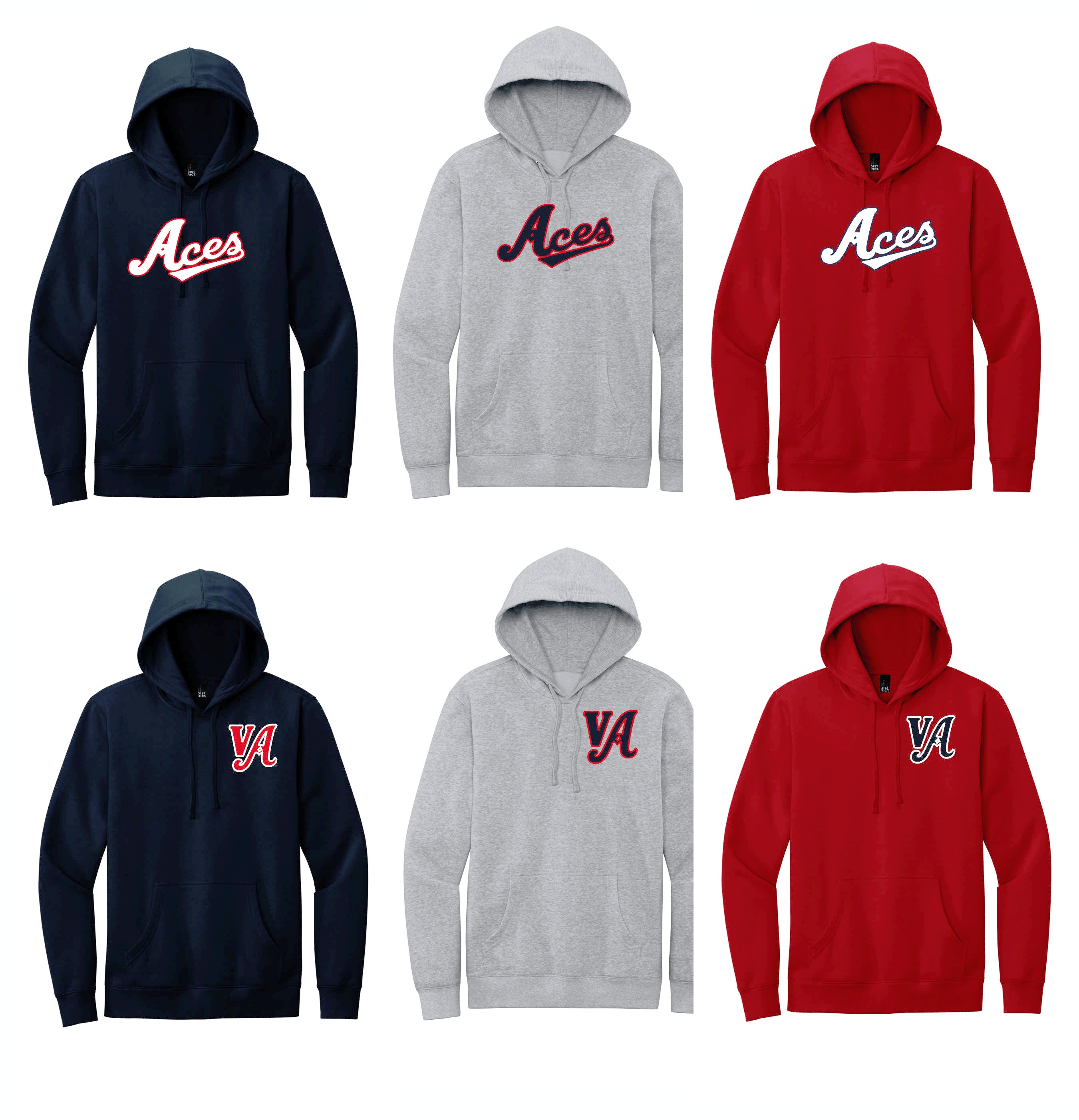 Vail Aces- embroidered twill mid weight Hoodie (DT6100)