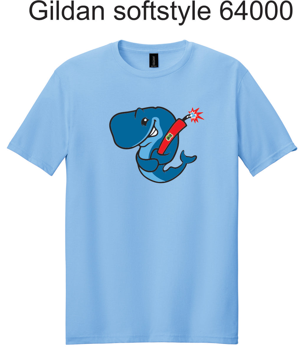 Exploding whales - Gildan Softstyle (64000/PC450TD for toddlers)