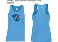Exploding whales- Badger ladies dri fit racerback tank top