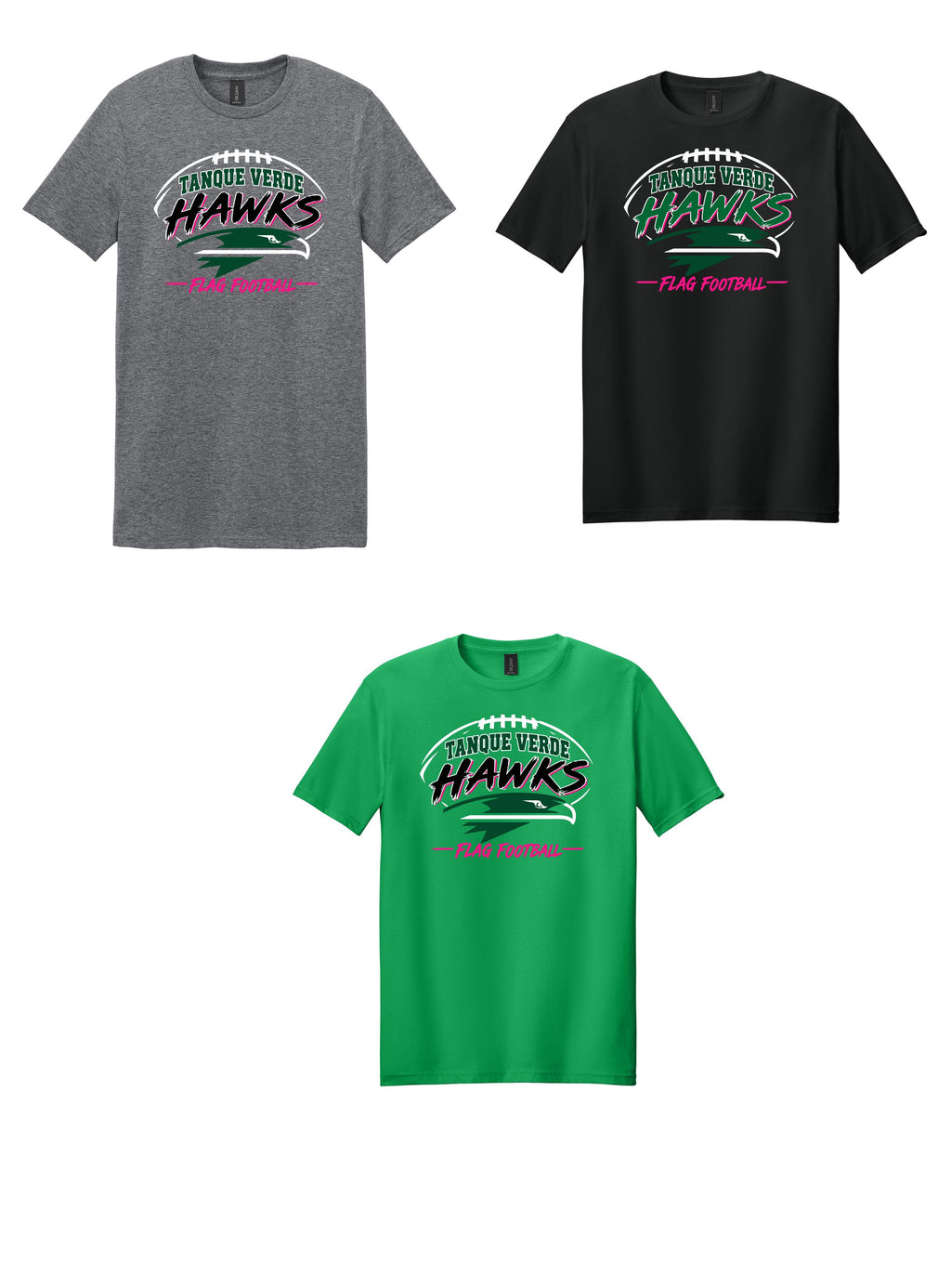 TV Girls Flag Football -  Cotton ring spun T-shirt (64000)