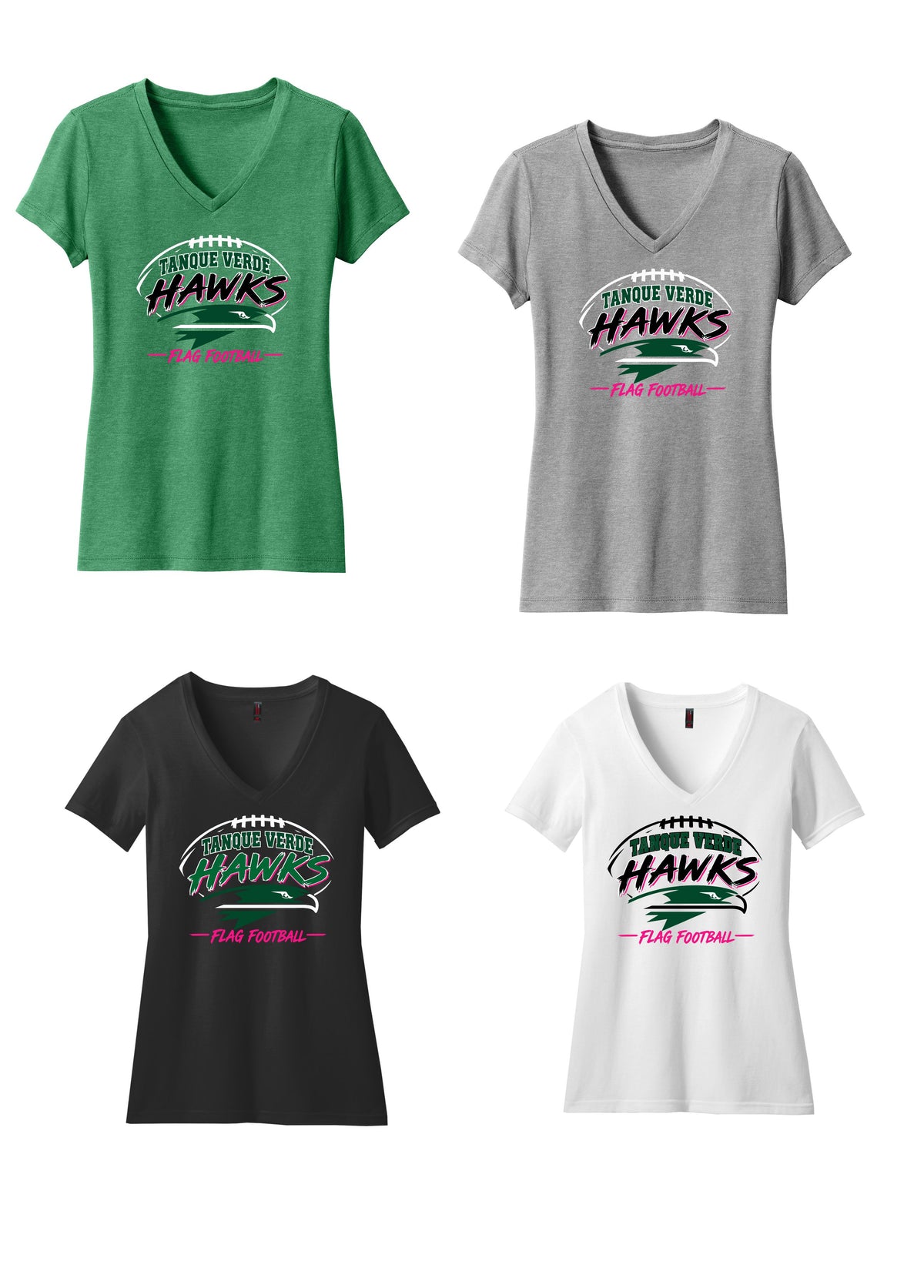 TV Girls Flag Football -  Ladies V Neck (DM1190L)
