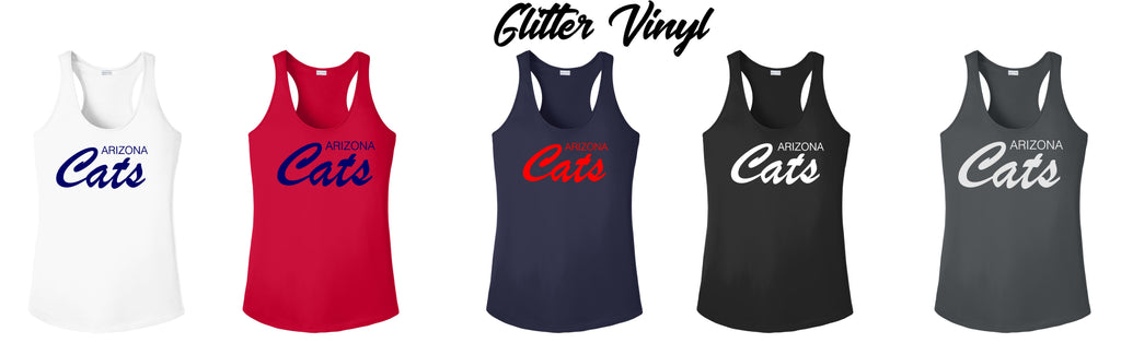 Arizona Cats - LST356 Ladies Performance Tank Glitter!