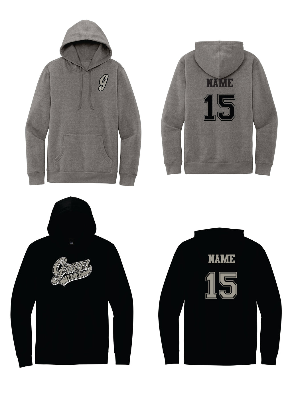 Tucson Greys-District mid weight hoodie (DT6100)
