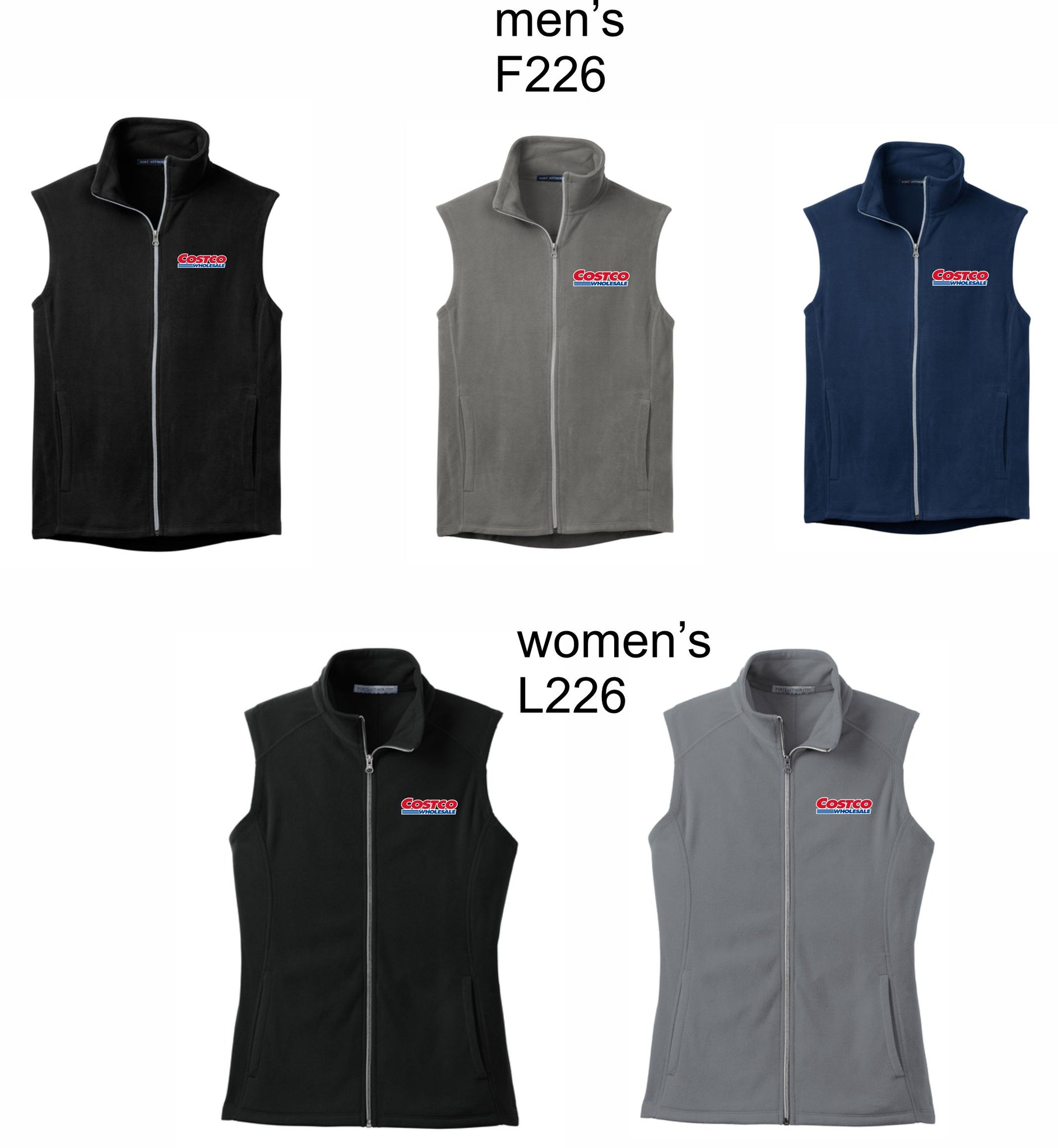Costco - Men's and Women's Port Authority® Microfleece Vest F226/L226