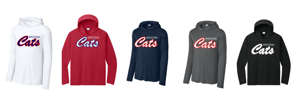 Arizona Cats - PC380H Mens UV Long Sleeve Performance Hooded Shirt
