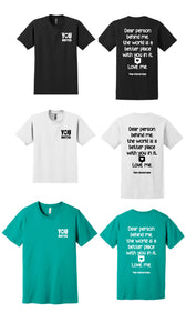 Love Me Unisex Short sleeve T shirt (BC3001)