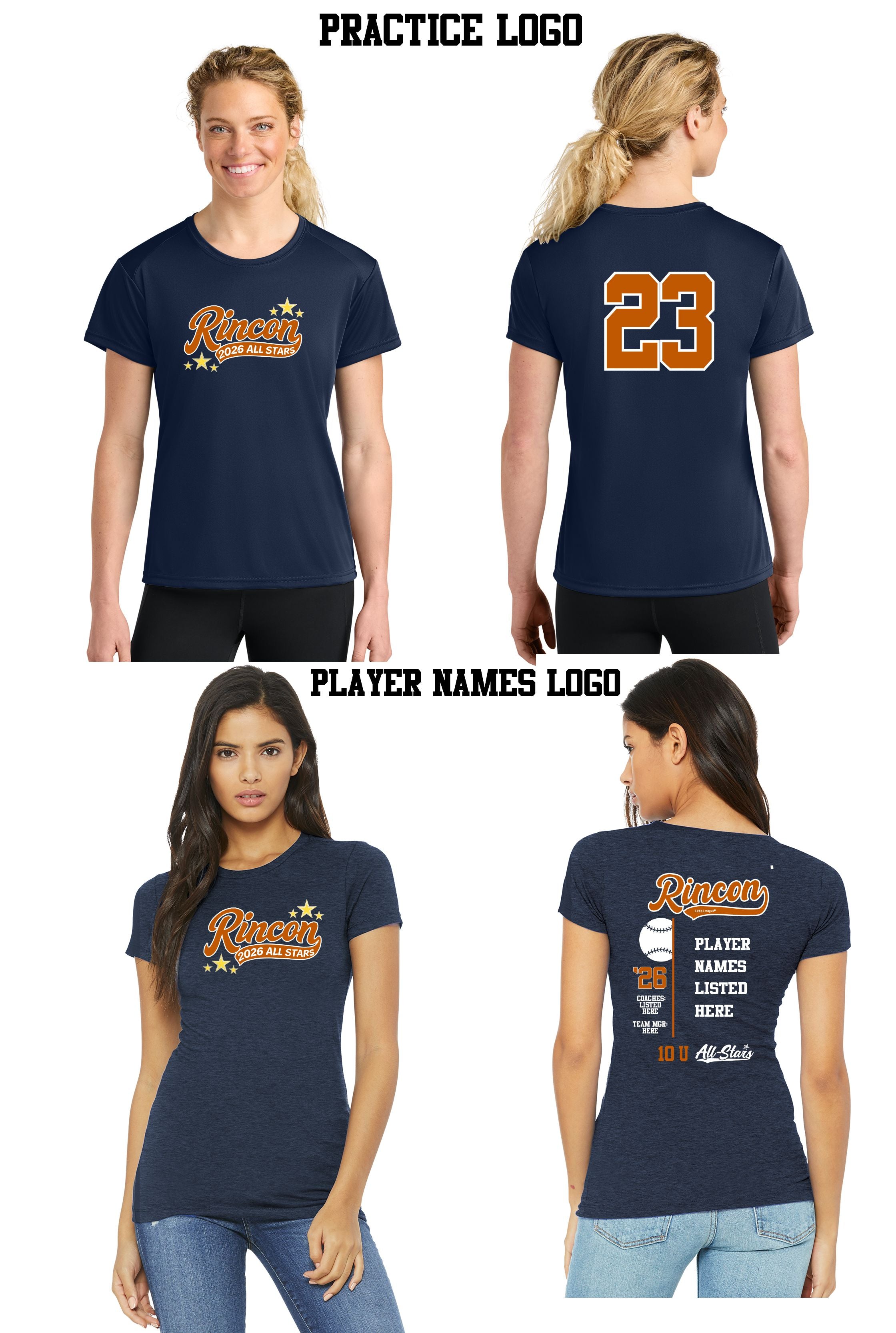 Rincon Little League Women's shirt- A4