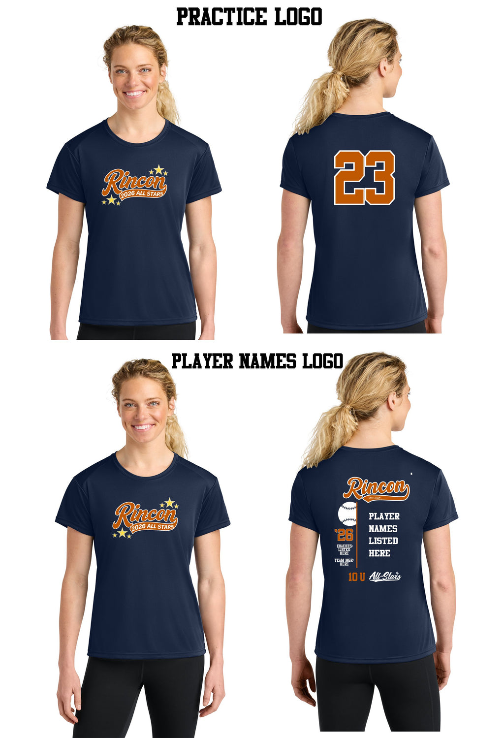 Rincon Little League Women's shirt- A4