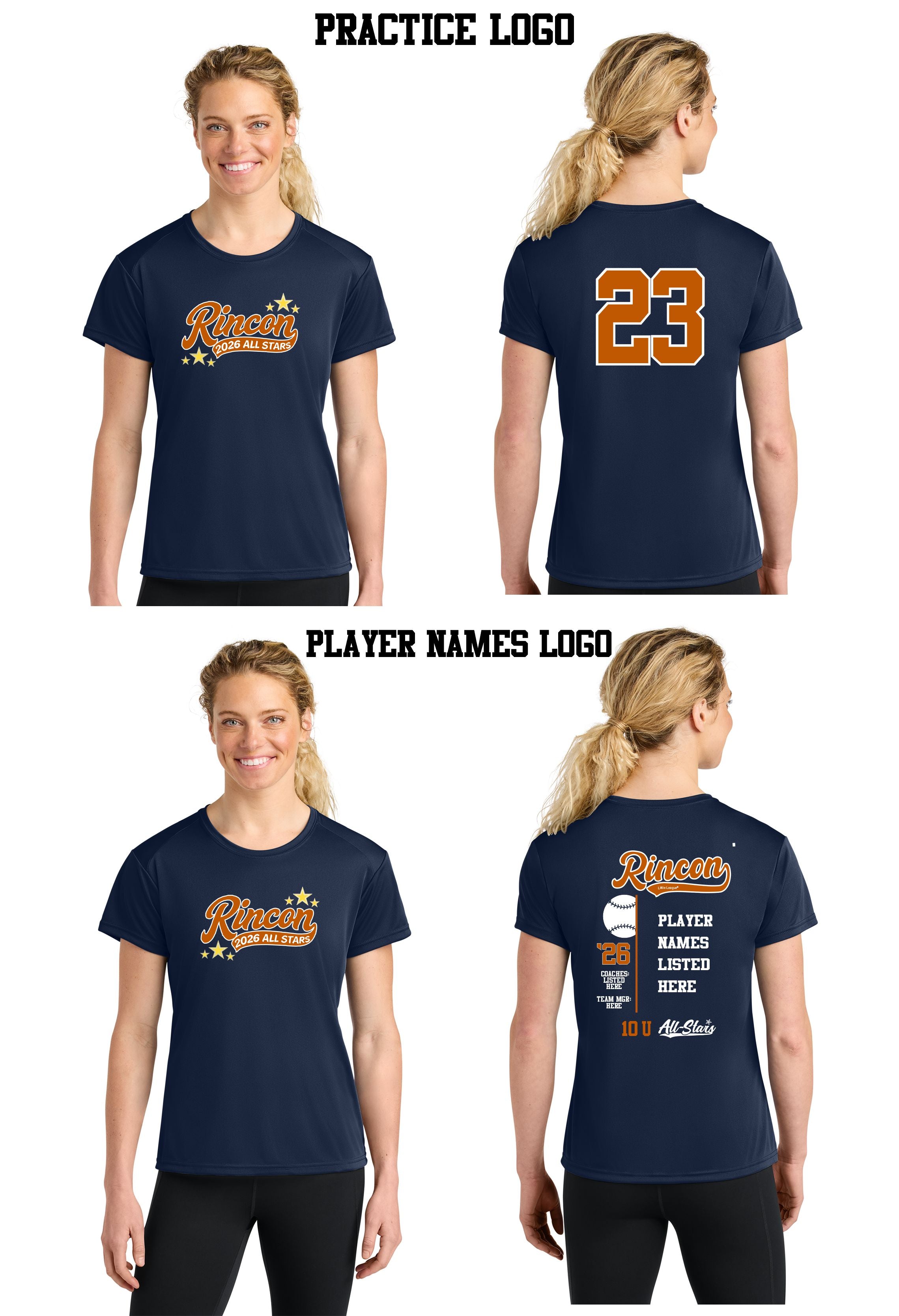 Rincon Little League Women's shirt- A4