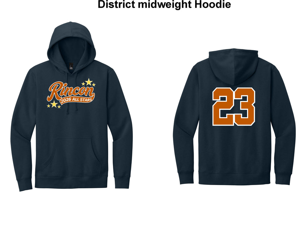 Rincon Little League District mid weight Hoodie (DT6100)
