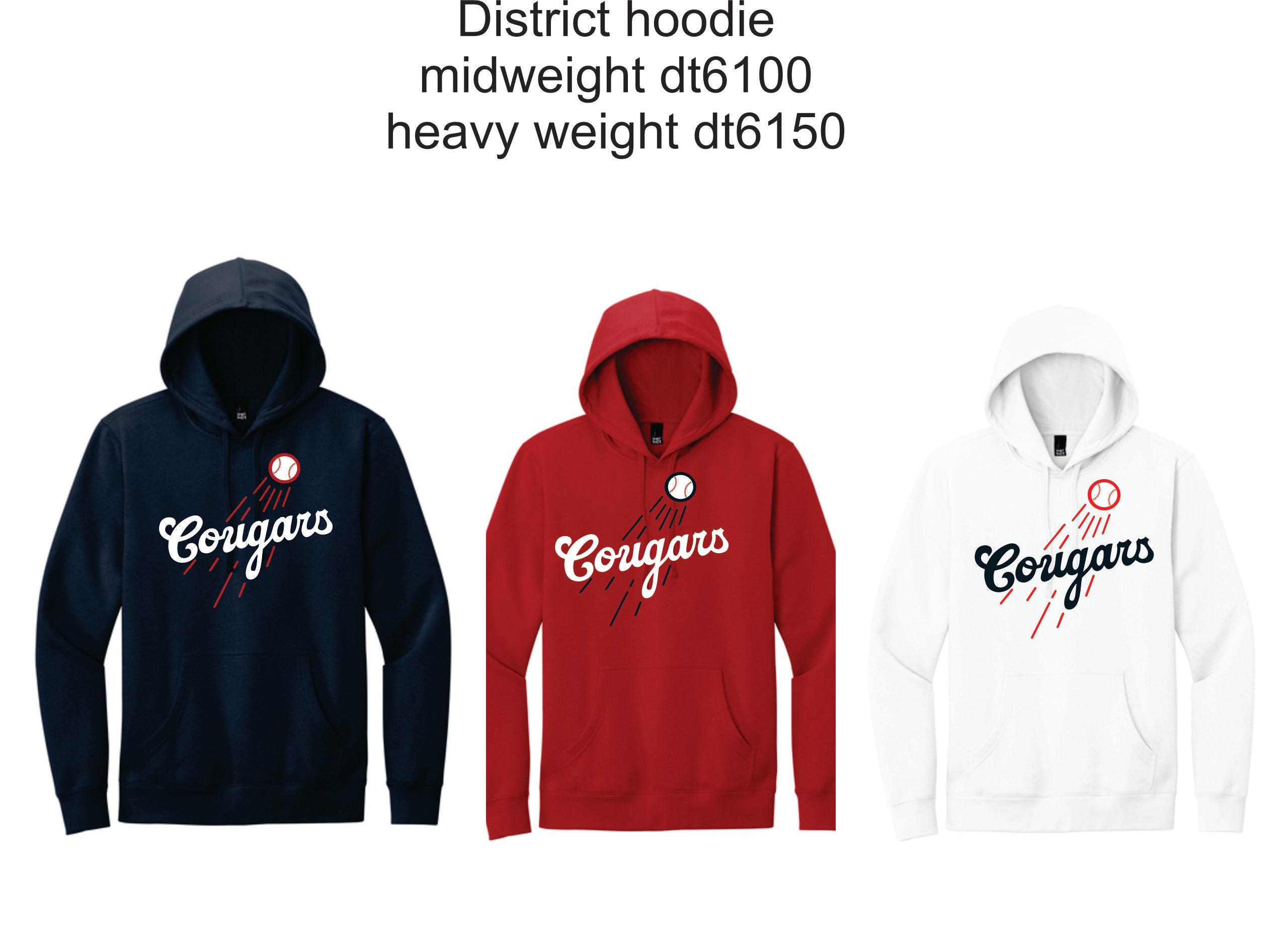 Sahuaro Baseball District mid weight Hoodie (DT6100)
