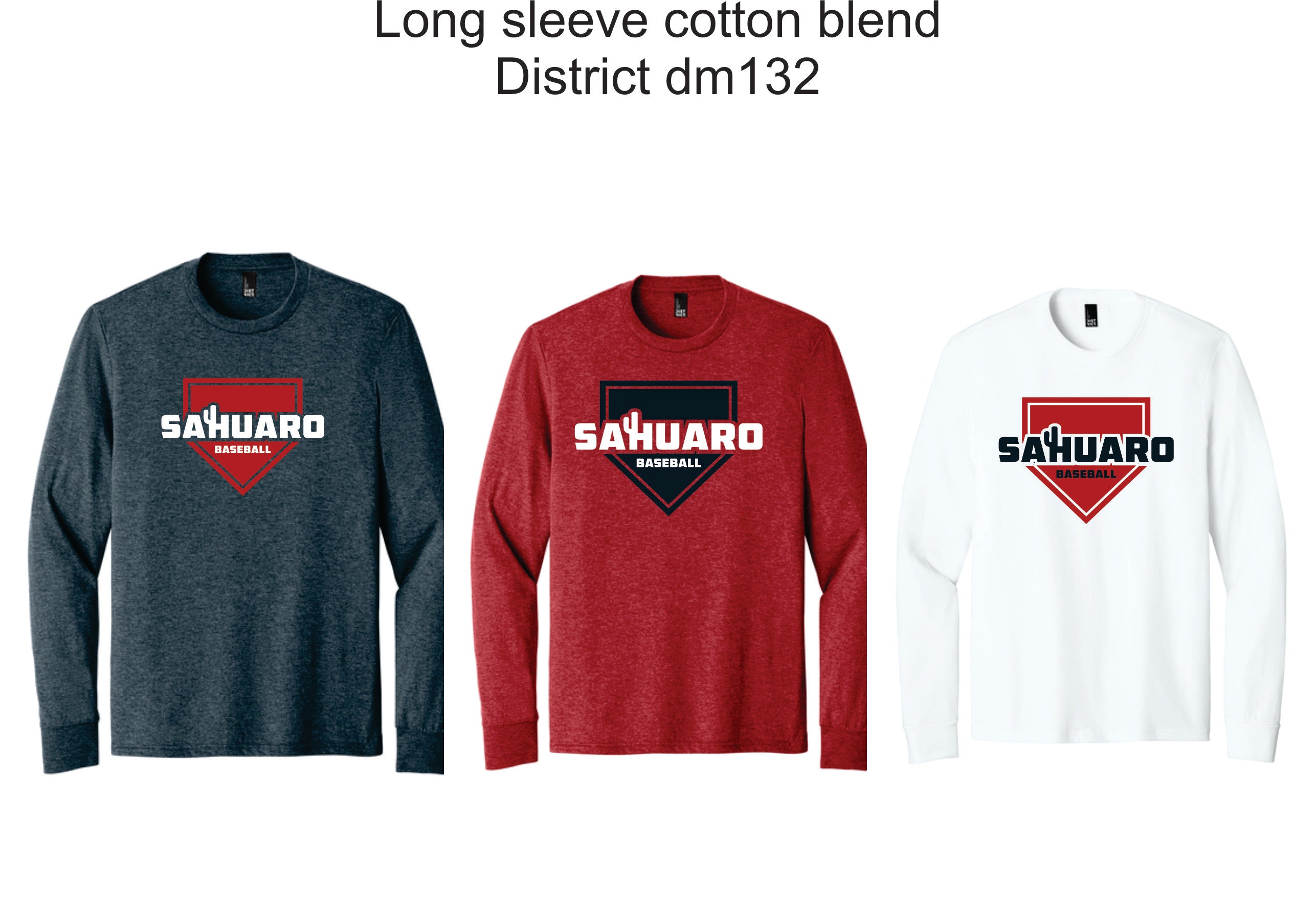 Sahuaro Baseball Cotton Blend Long sleeve shirt (dm132)