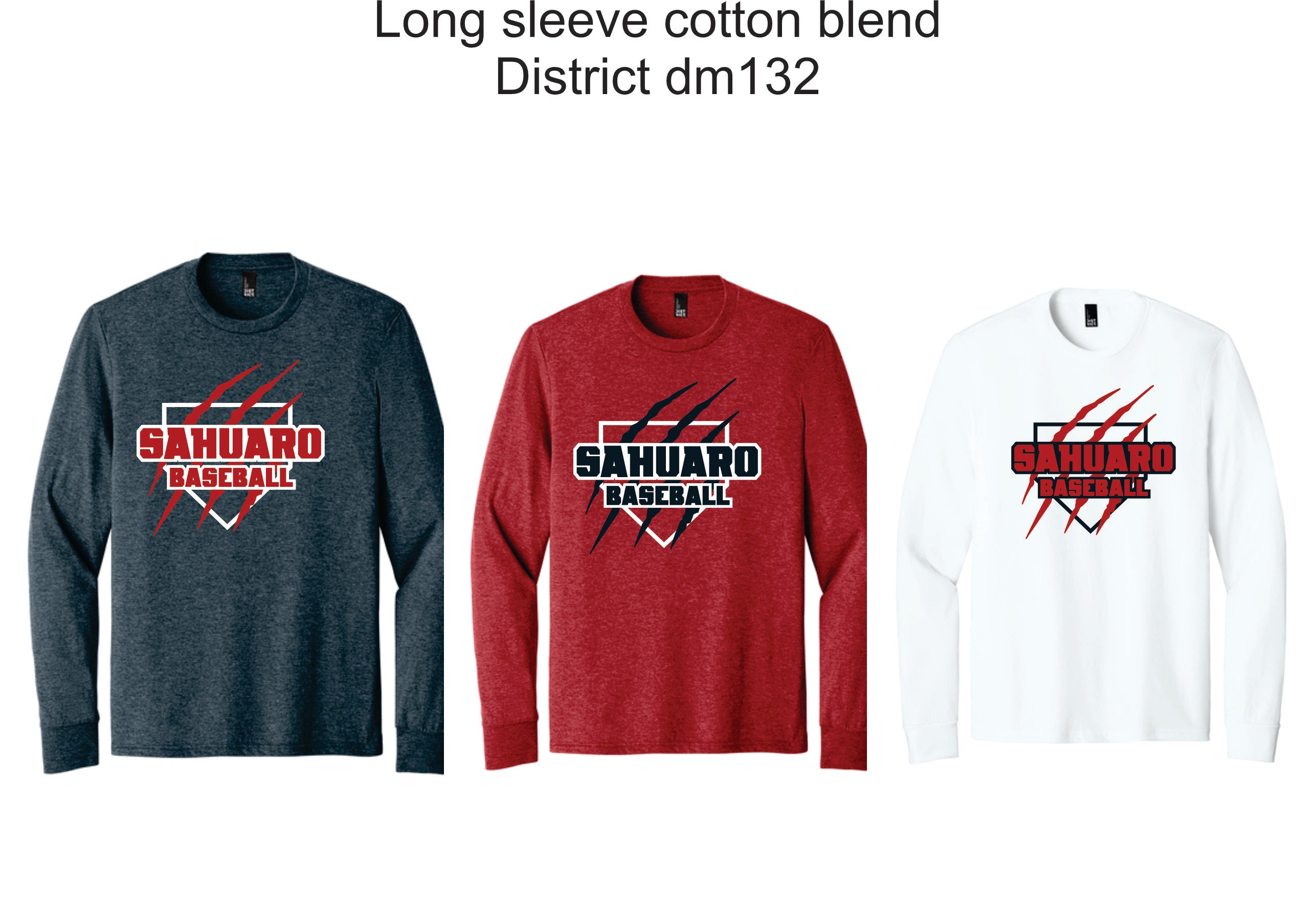 Sahuaro Baseball Cotton Blend Long sleeve shirt (dm132)