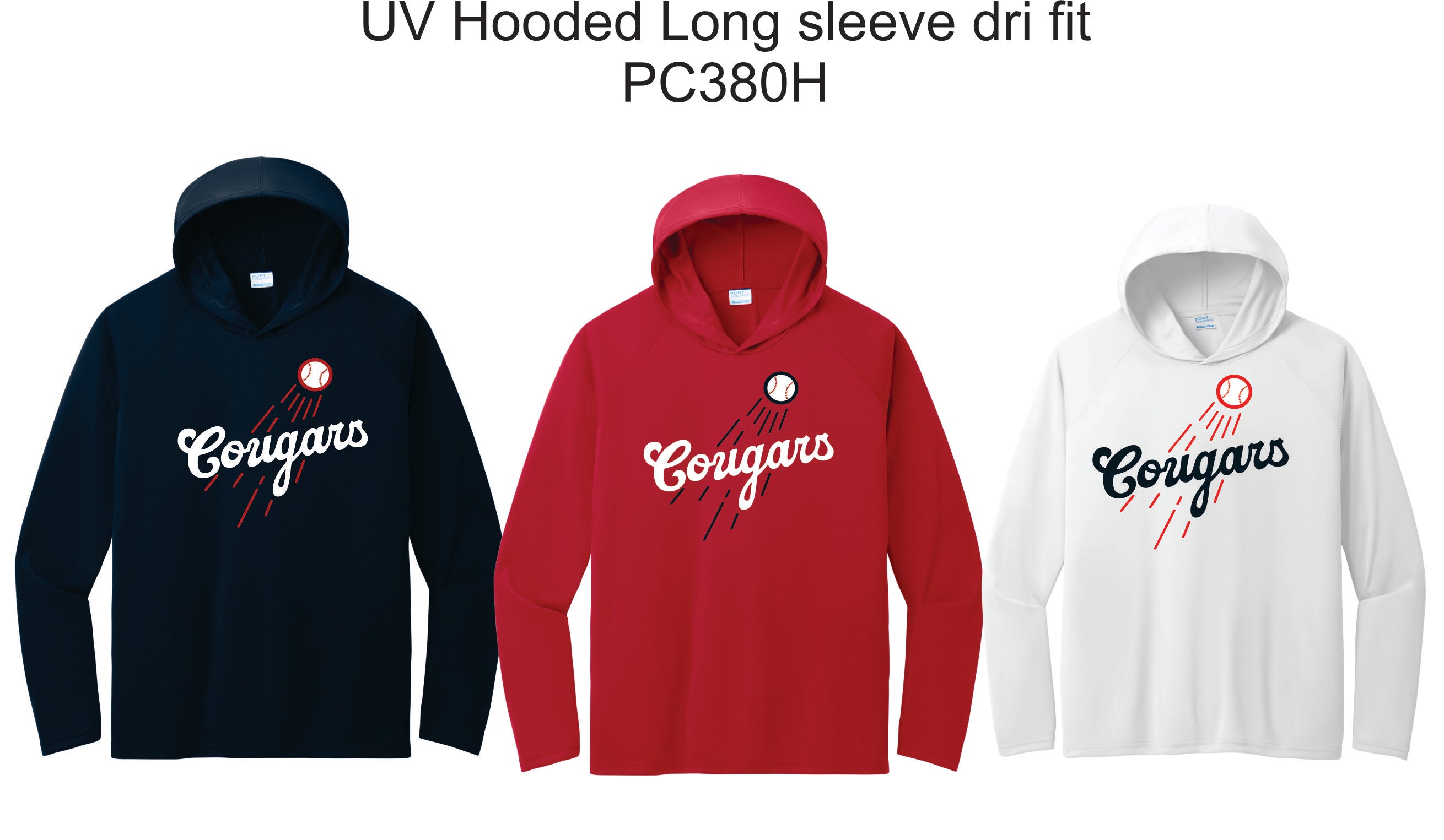 Sahuaro Baseball UV Hooded Dri Fit Long sleeve shirt (PC380H)
