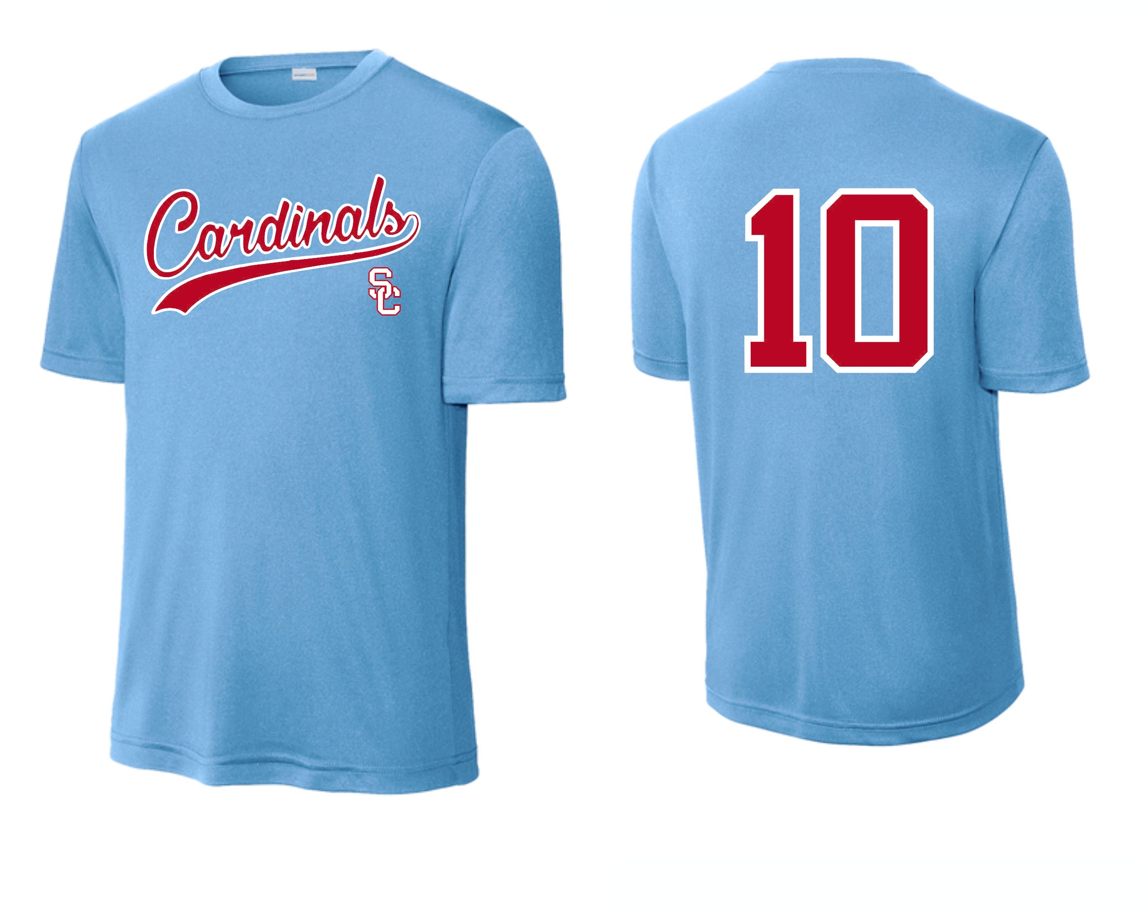 SCLL Cardinals- Adult and Youth Dri fit Shirt ST350