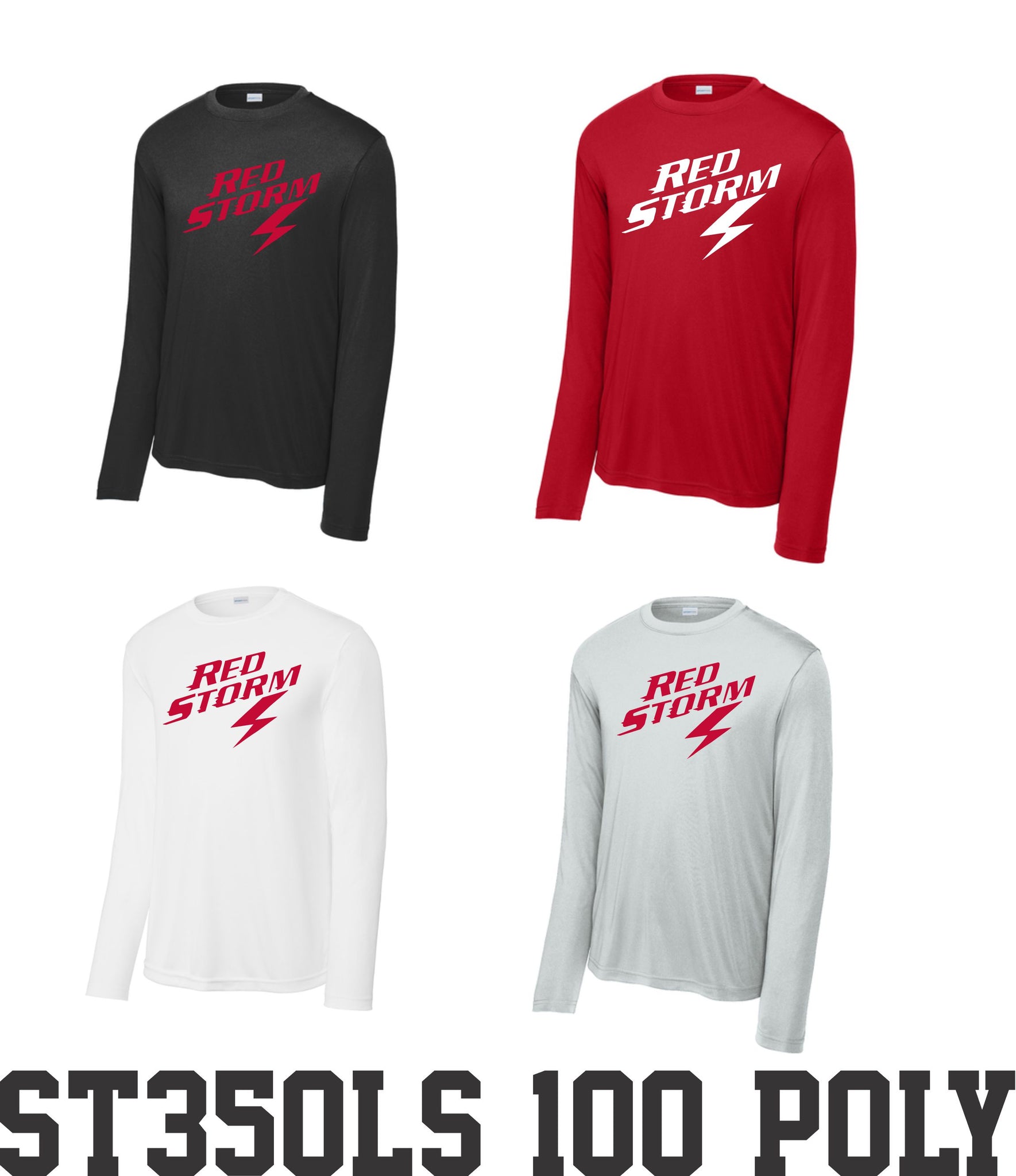 Red Storm - ST350LS Men's Long Sleeve Performance Shirt