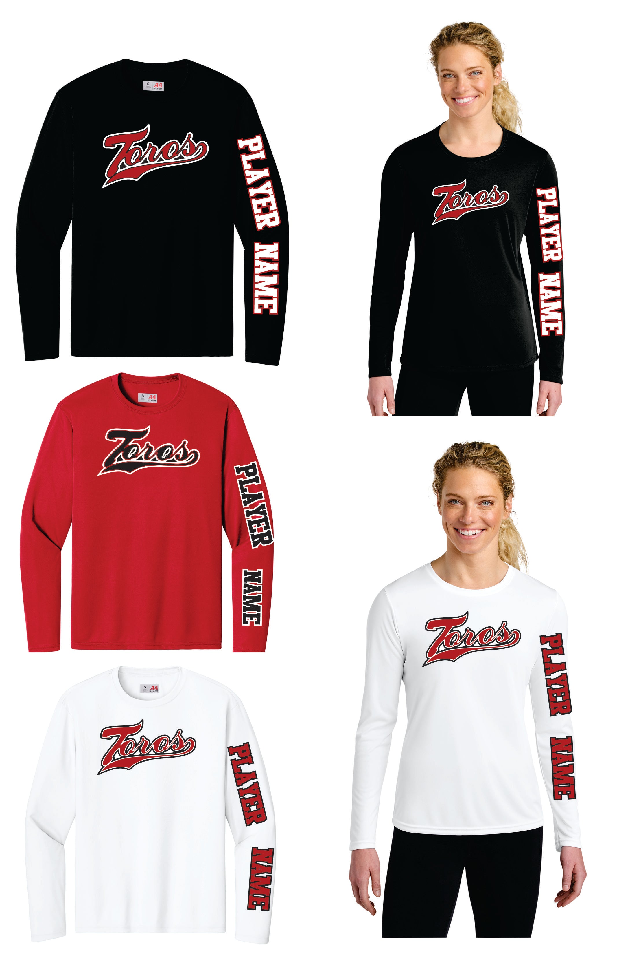 Tucson Toros- Long Sleeve A4 Dri fit shirt