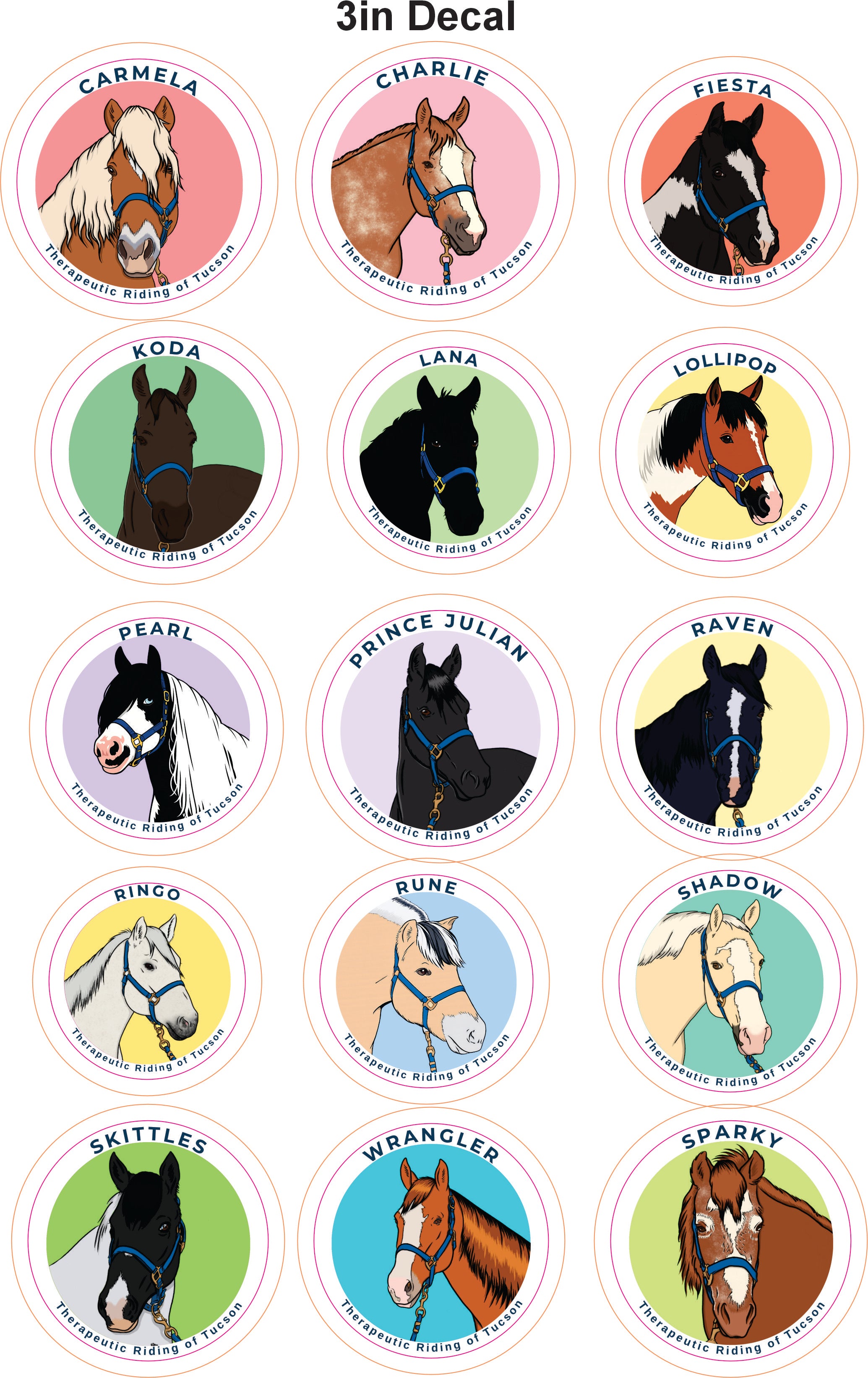 TROT Horse 3 in Decal