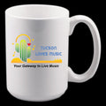 Tucson Loves Music  - 15 oz Ceramic Coffee Cup