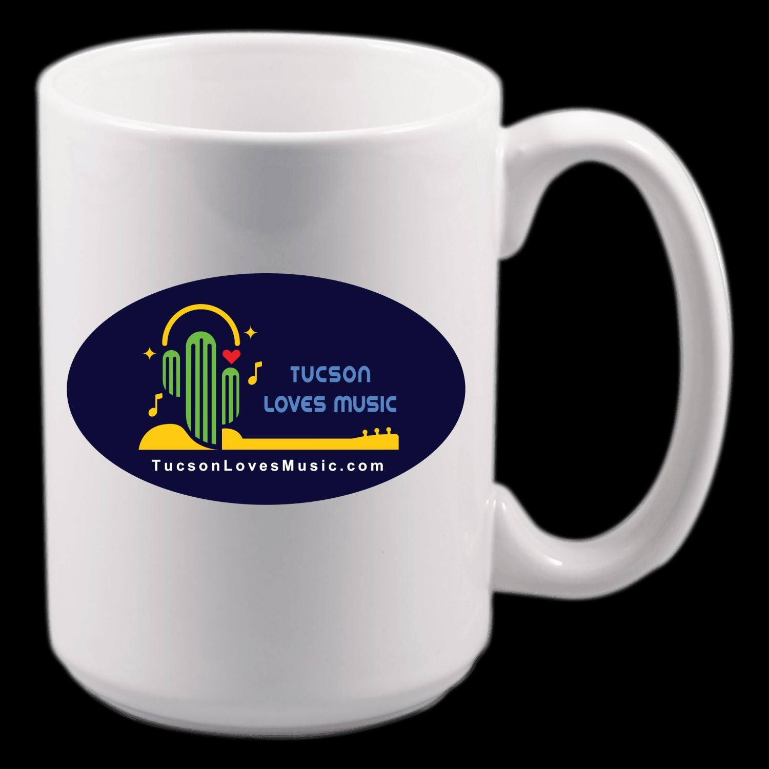 Tucson Loves Music  - 15 oz Ceramic Coffee Cup