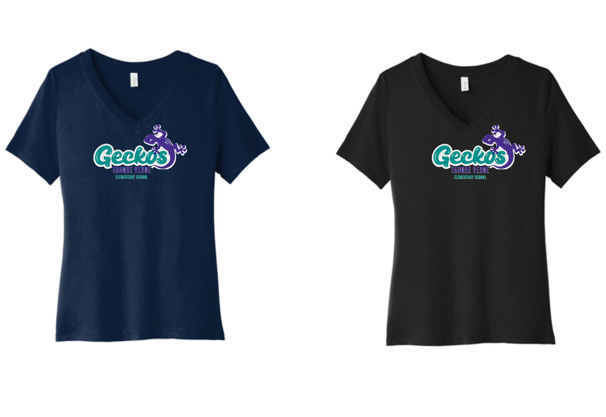 TV Gecko Fan Wear - Ladies V-Neck Tshirt - BC6405