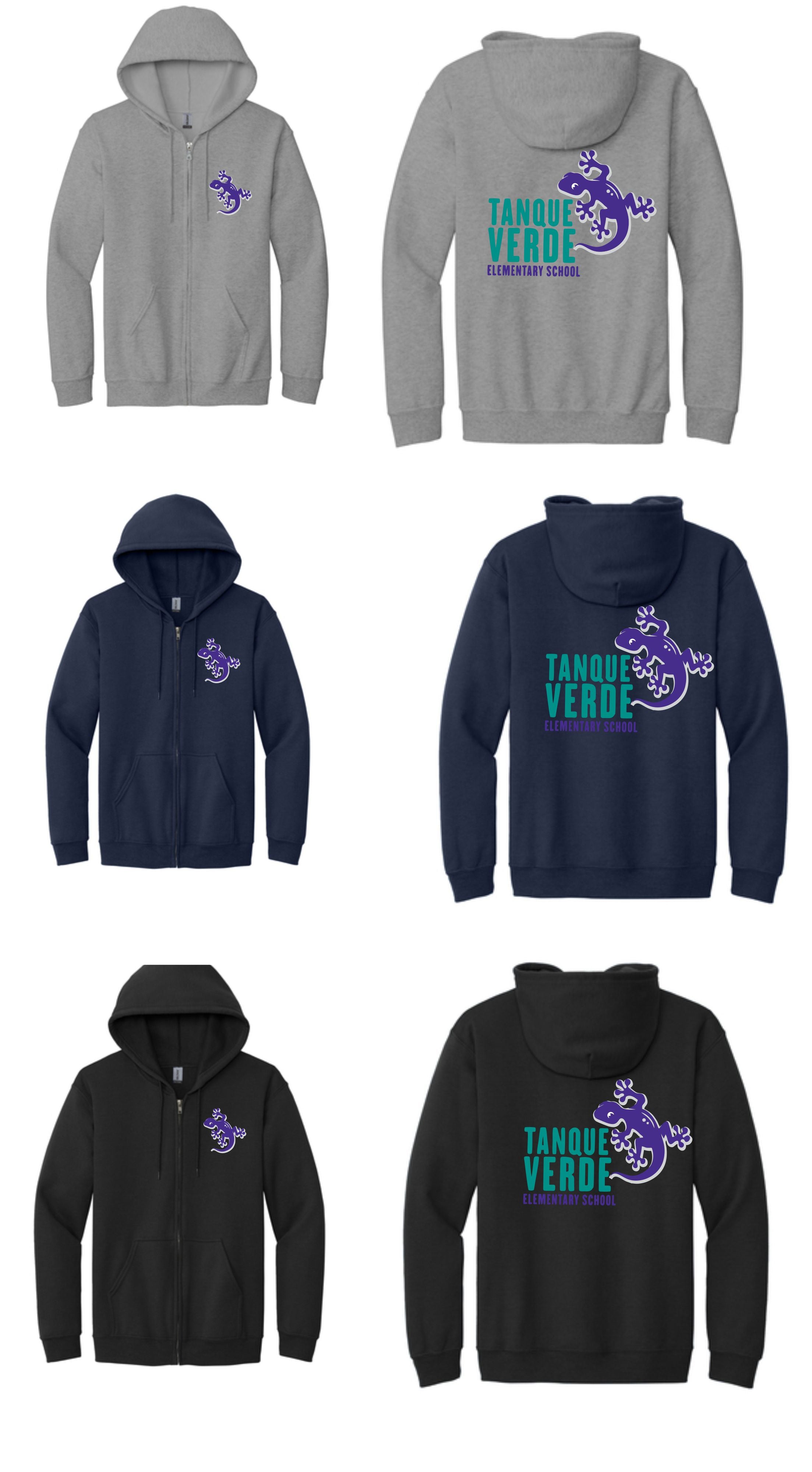 TV Gecko Fan Wear - Youth Zip Hoodie - PC90YZH