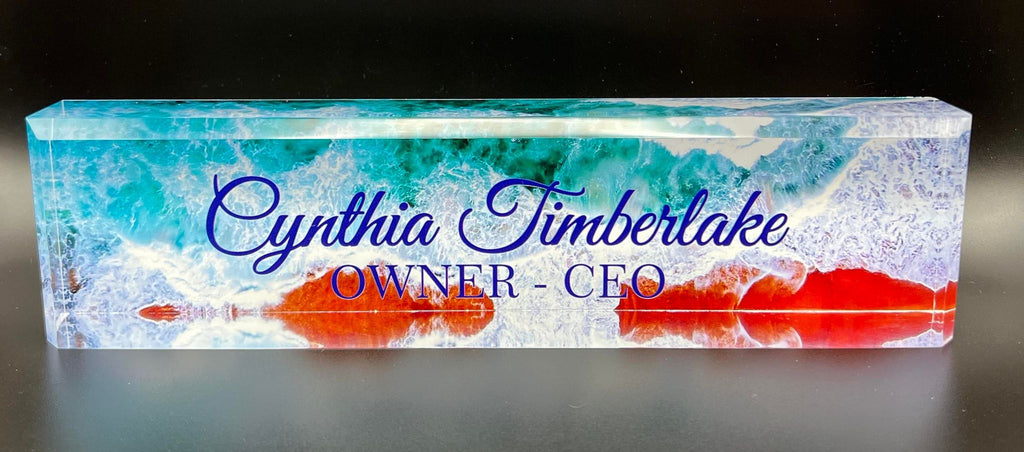 8X2 Acrylic Desk Wedge - Custom