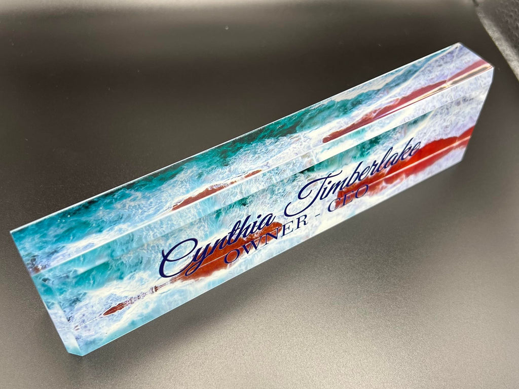 8X2 Acrylic Desk Wedge - Custom
