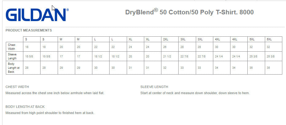 Santa Rita - Gildan 8000 - Cotton/Poly Blend