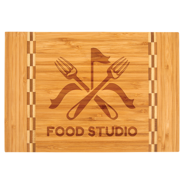 Custom Bamboo Cutting Board with inlay