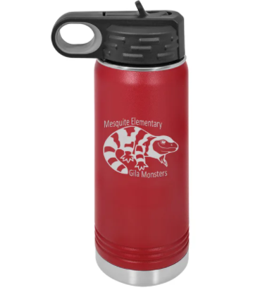 32 Oz Laser Etched Water Bottle - Mesquite Elementary