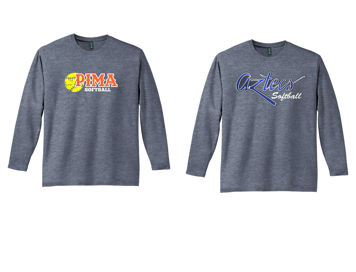 Pima Softball - DT105 - District Made Unisex Long Sleeve Perfect Weight Tee