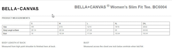Oro Valley Renegades - bc6004 Bella Canvas Women's Slim Fit