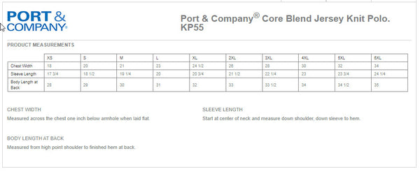 KP55 Port & Company® Core Blend Jersey Knit Polo - Pints 4 Pink