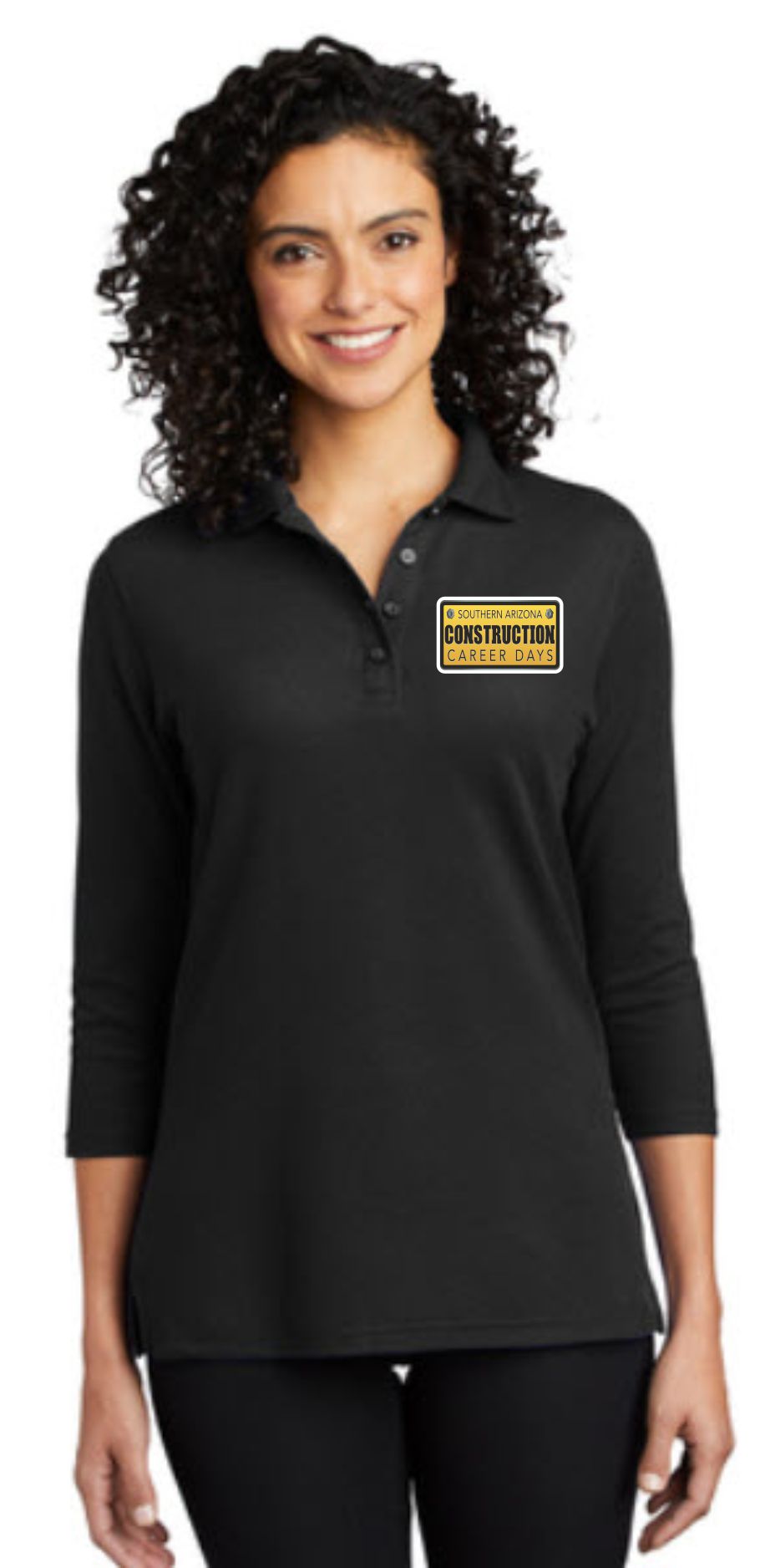 L562 Port Authority® Ladies Silk Touch™ 3/4-Sleeve Polo