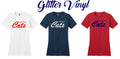 Arizona Cats - DM104L District Made Ladies Perfect Weight Tee - Glitter