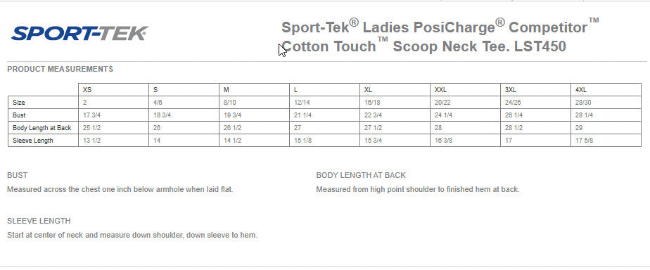 Oro Valley Renegades - LST450 Ladies PosiCharge Cotton Touch Scoop