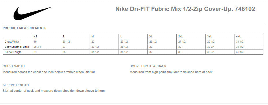 Nike Dri-Fit 1/2 Zip Cover Up #746102 - TVHS Cheer