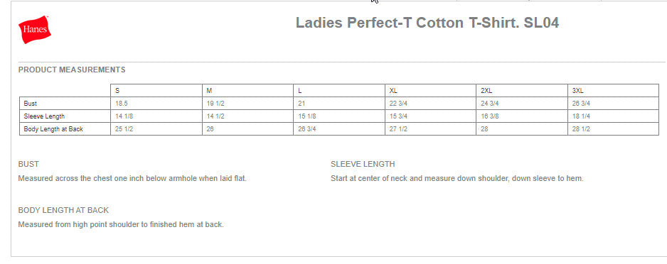 SACCD - Ladies Hanes Short Sleeve T-Shirt - SL04