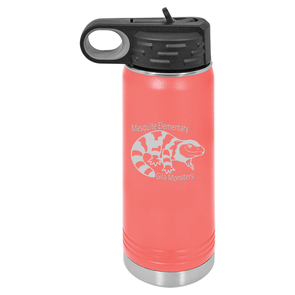 20 Oz Laser Etched Water Bottle - Mesquite Elementary